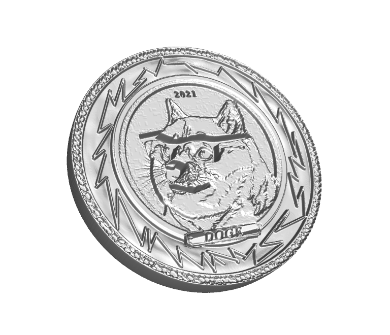 Nft Silver coin - doge 1 of 5