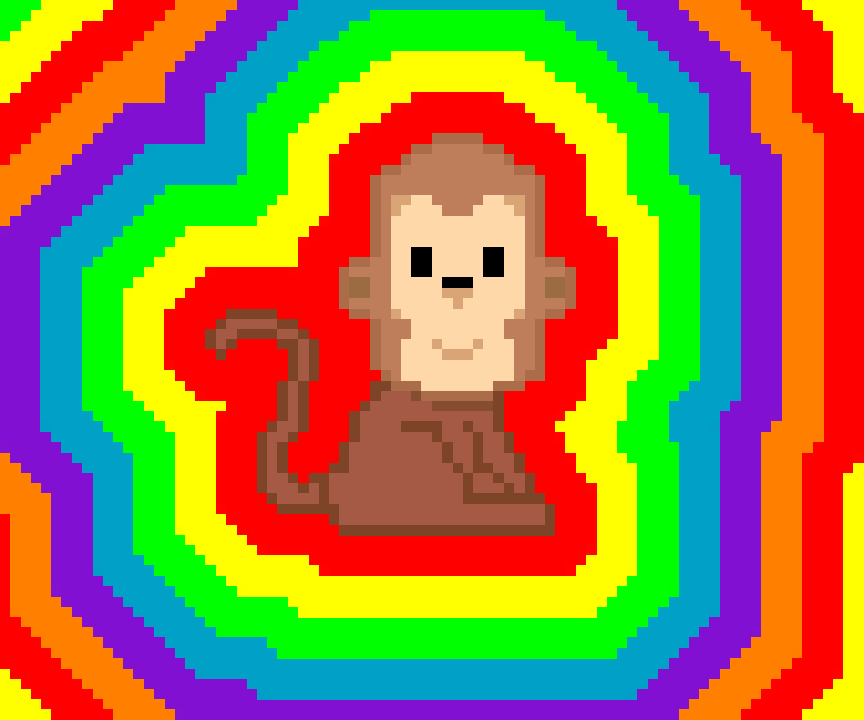 Nft Ape - Dancing Rainbow