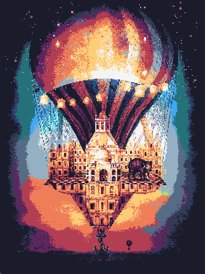 Nft The flying palace pixel art #2