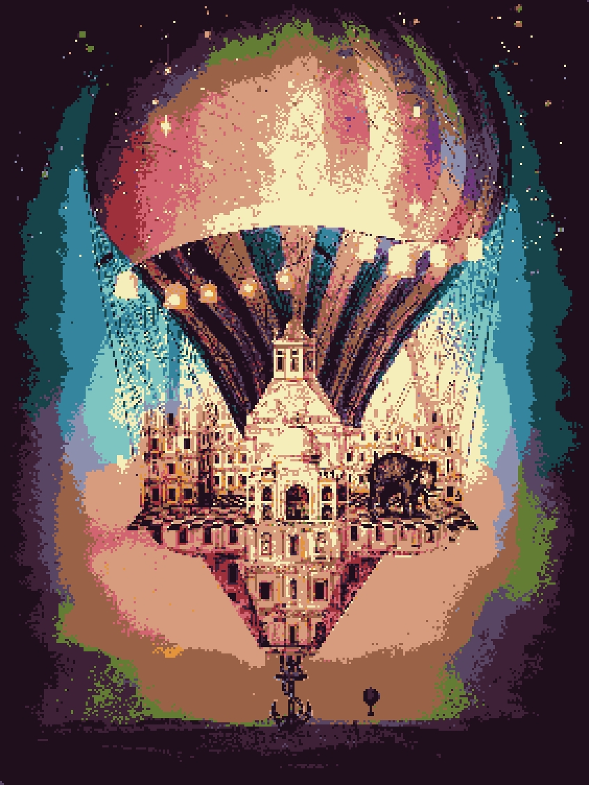 Nft The flying palace pixel art #3