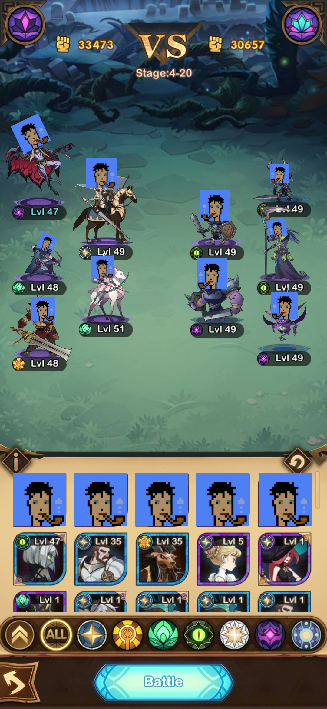 Nft Polygonpunks playing AFK Arena