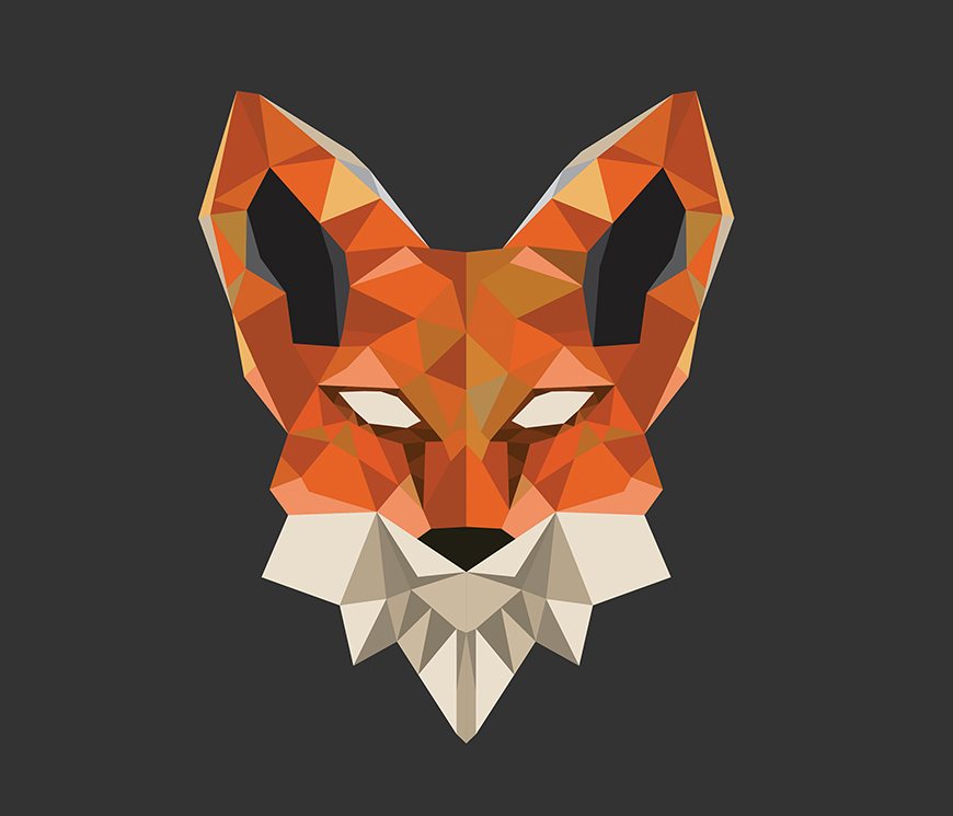 Nft Illustration of fox polygonal 