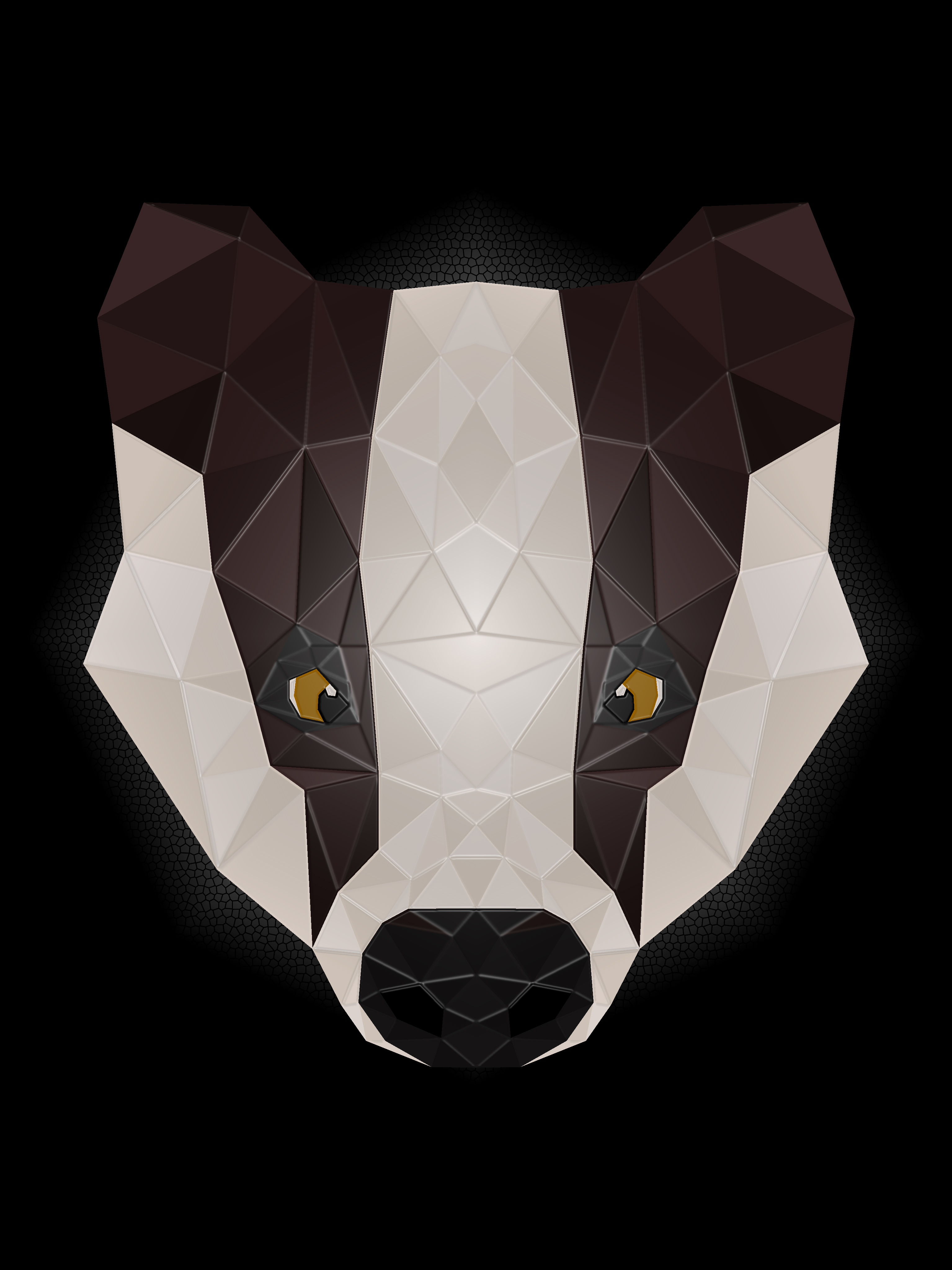 Nft LowPoly Badger Portrait 