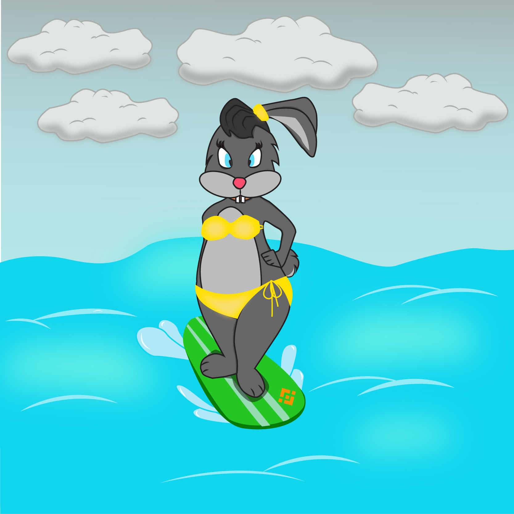 Nft Surfing Bunny #2