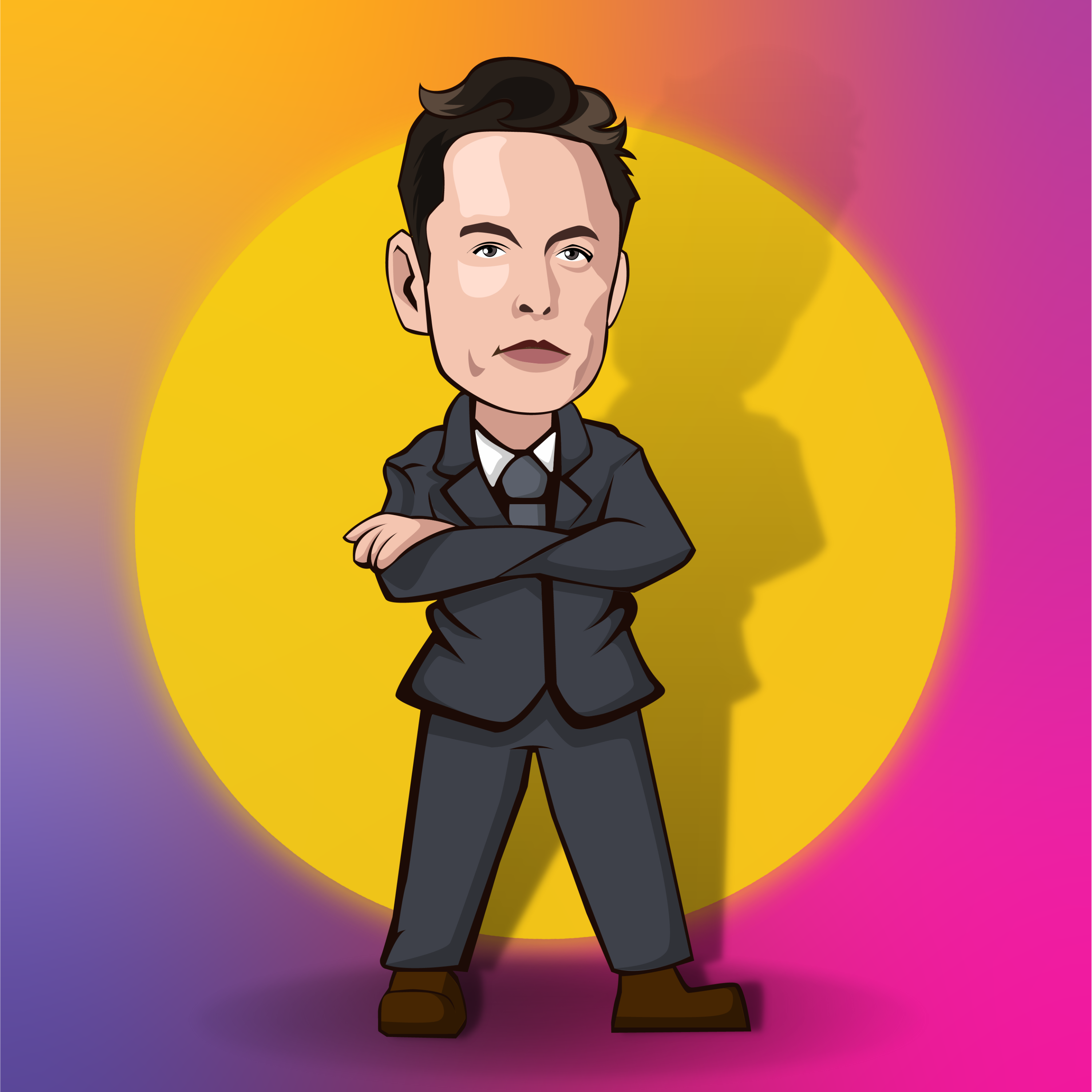 Nft Elon musk with background 