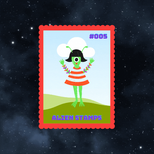 Nft Alien Stamps Official #005