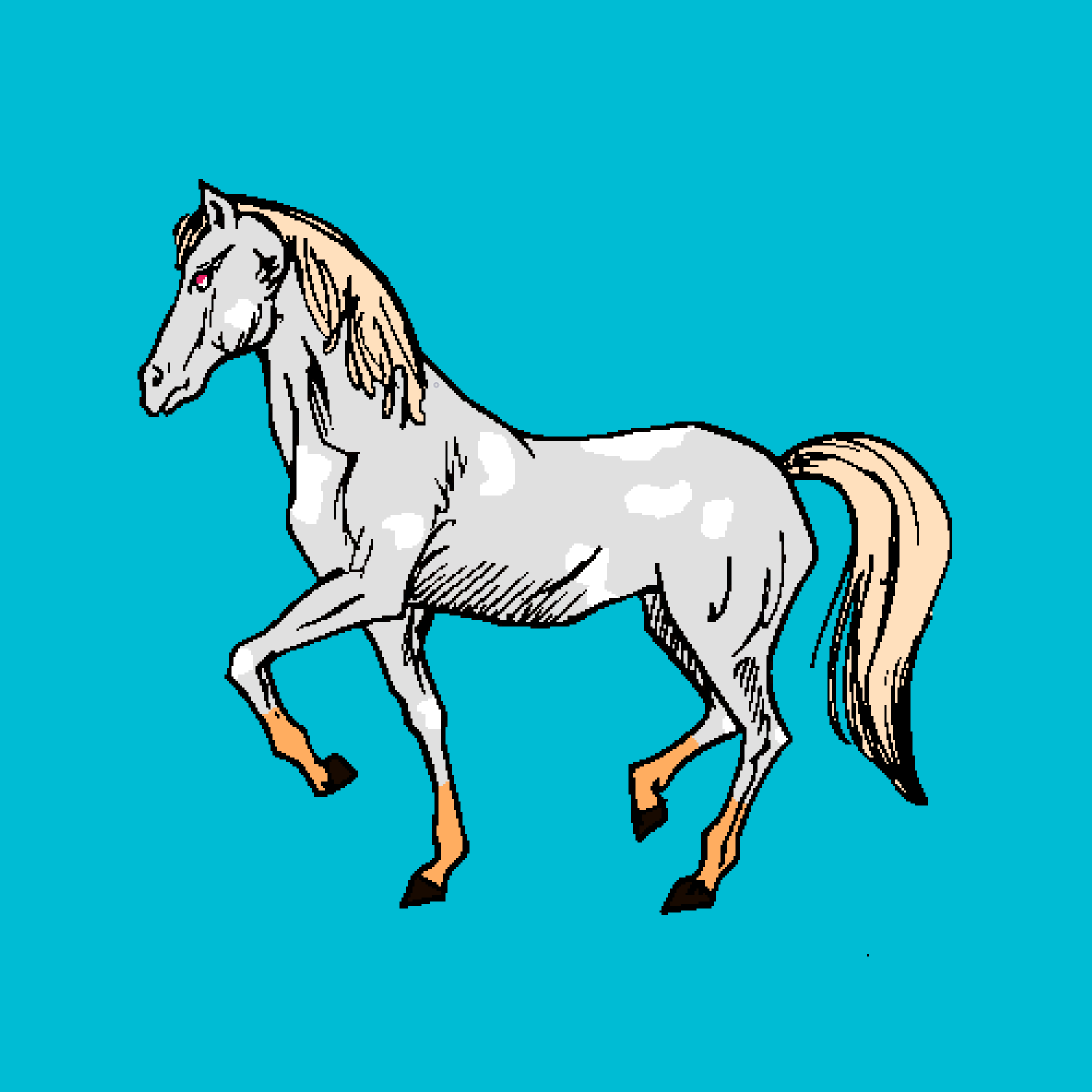 Nft Pixel Horses #0015