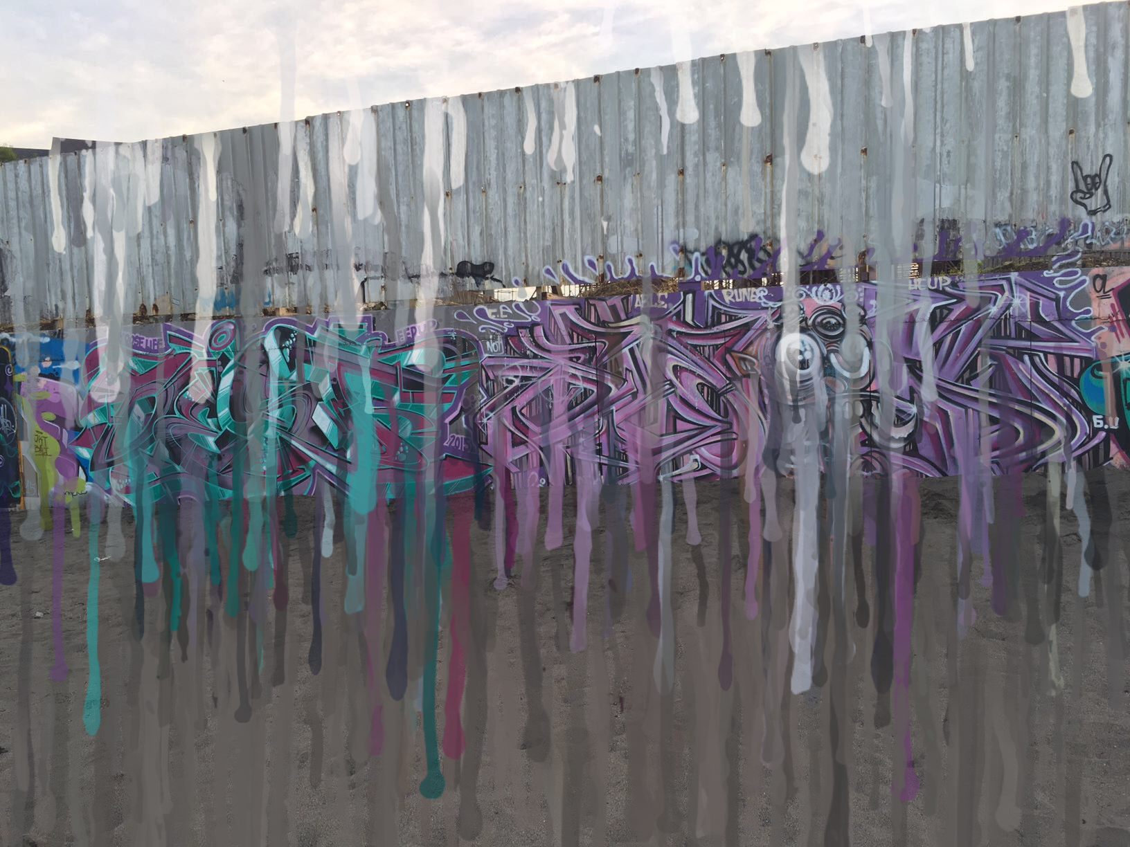 Nft Bali graffiti drip paint