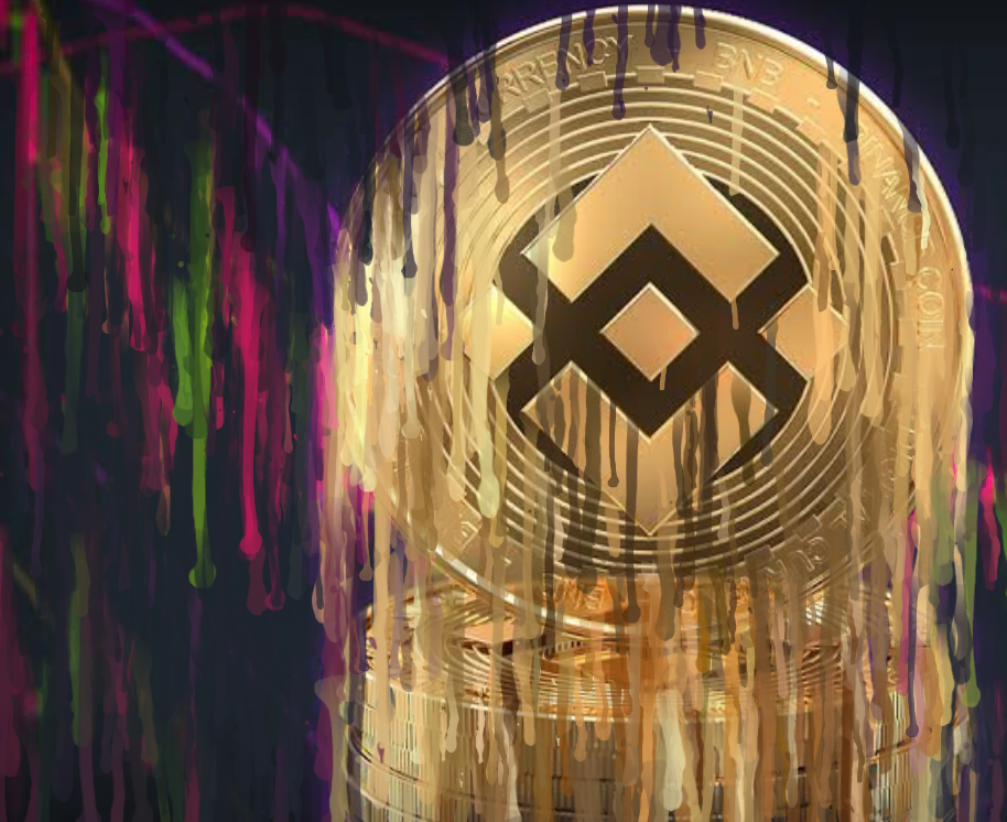 Nft Bnb coin paint drip
