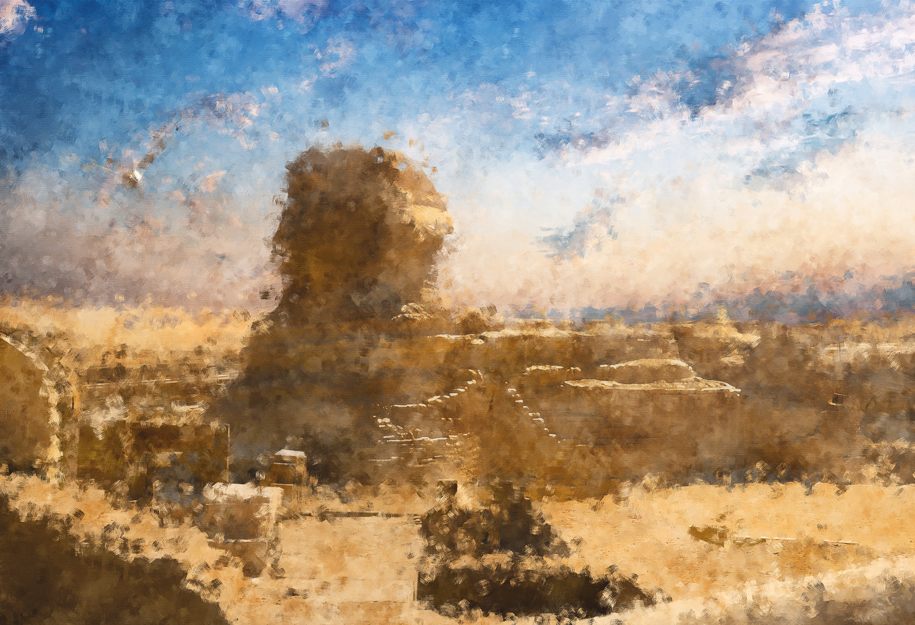 Nft Egypt #2 - The Sphinx Brush Painting
