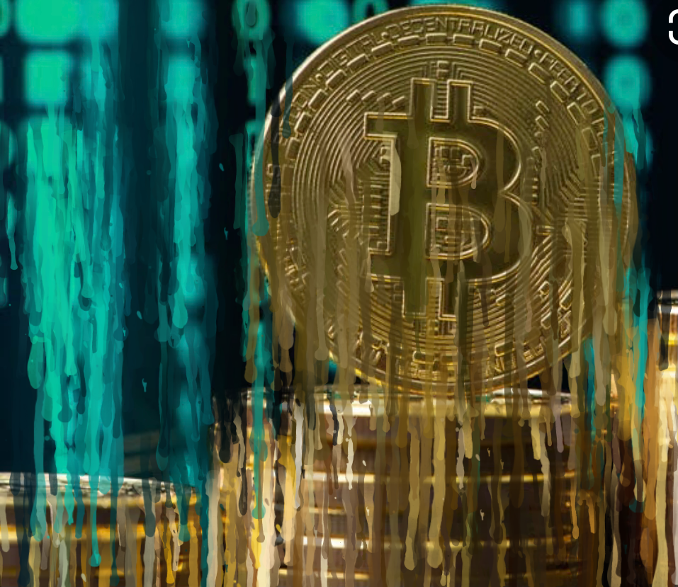Nft Paint drip  bit coin 